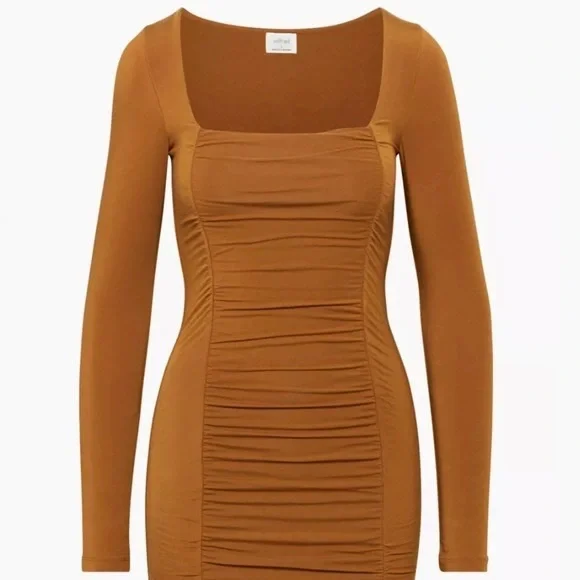 open lace back dress Babaton Aritzia Coral Silk Mini Dress Size XXS – DYL Fashions main image 0